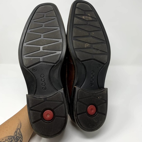 ECCO Shock Point Mens Brown Leather Slip-on Loafers 46/US 12-12.5 - Picture 7 of 9